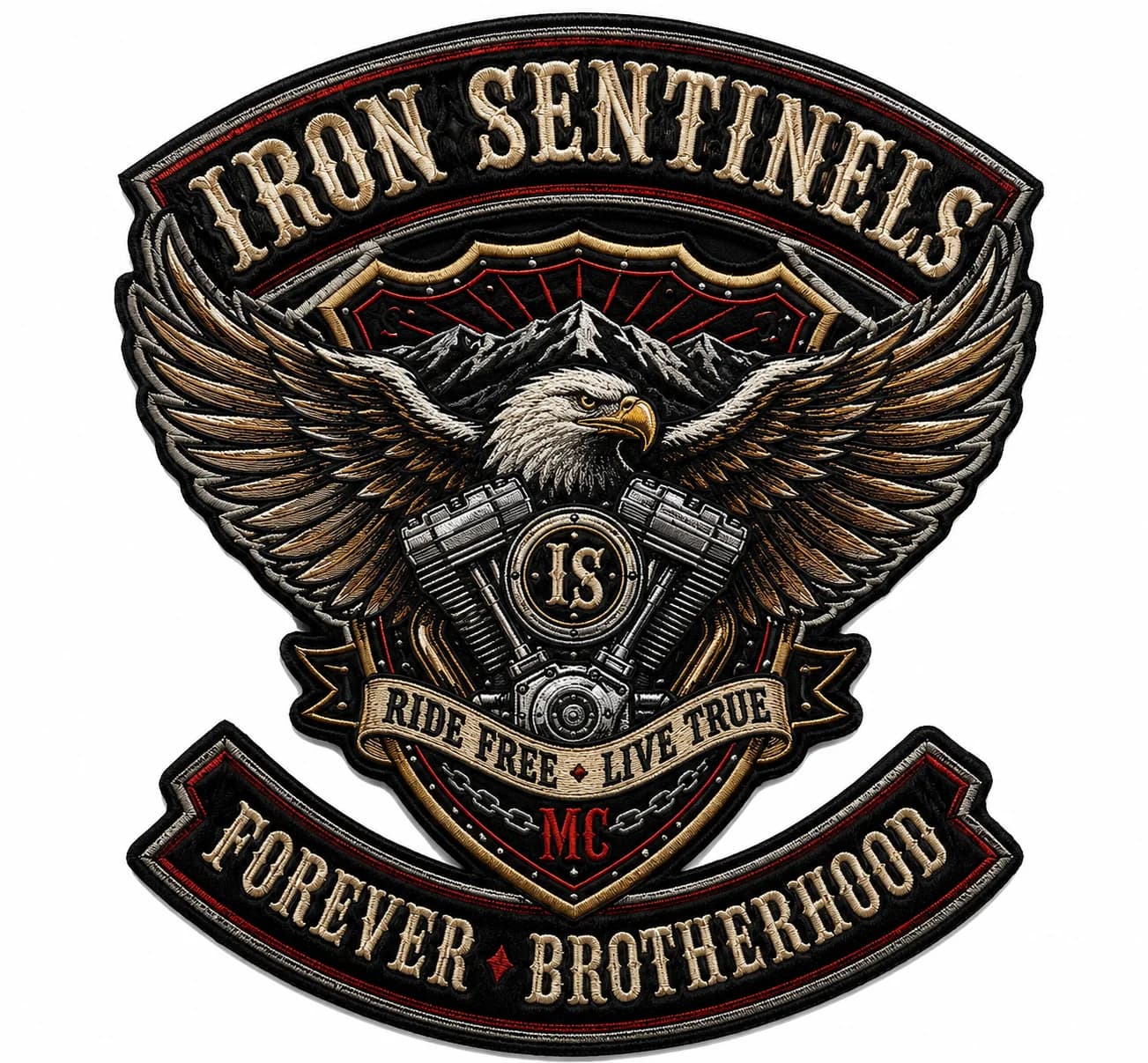 Motorcycle Vest Back Patches