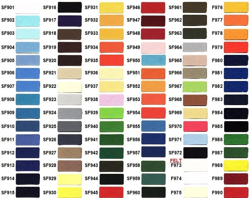 Twill Fabric Color Guide