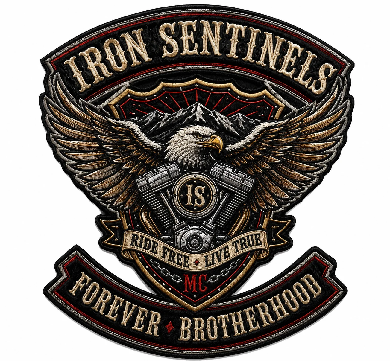 Motorcycle Vest Back Patches
