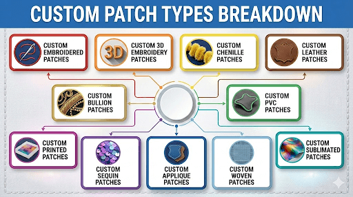 An infographic breaking down all the patch types.