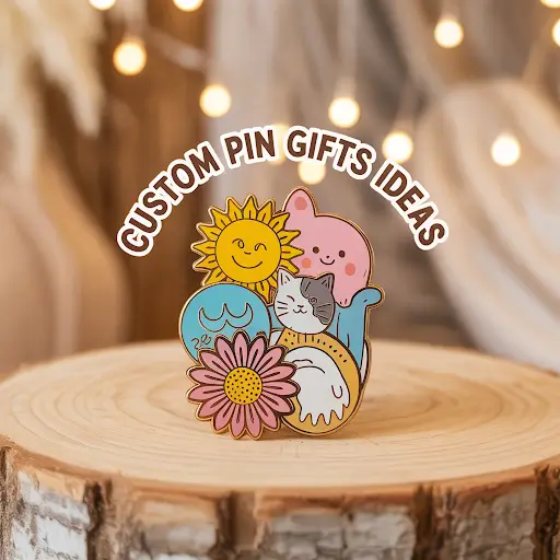 Custom-designed enamel pin for gifting