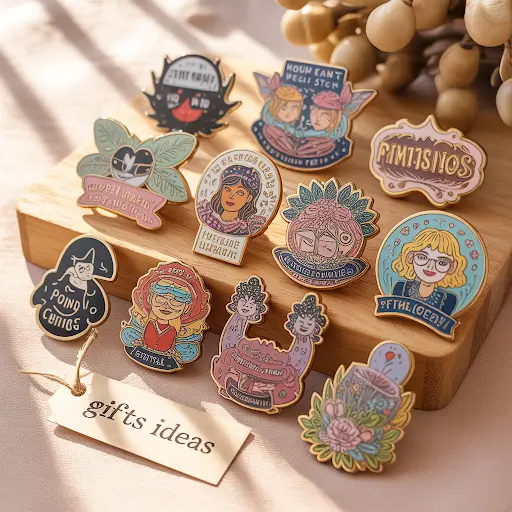 custom-designed enamel pins for gifting