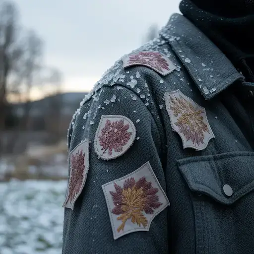 Custom patches detaching from a jacket because of cold temperature