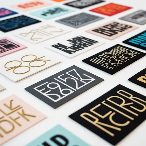 Custom decorative wall patches on a pristine background