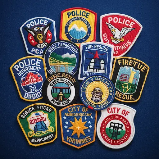 Custom municipal patches for USA Cities and towns