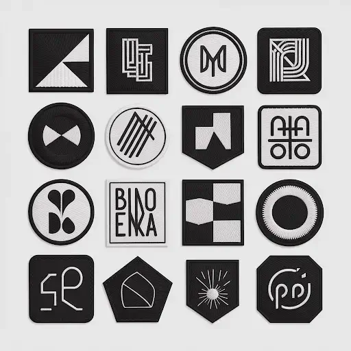collection of contemporary monochrome patch design