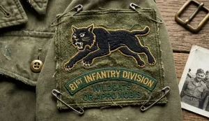 81st Infantry Division Wildcat patch, the first shoulder sleeve insignia, 1918.
