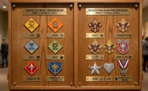 Boy Scout rank patches, Cub Scout through Eagle Scout
