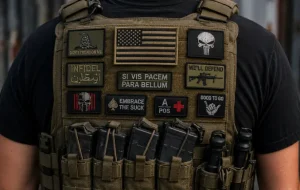 Tactical vest patches, Velcro morale patch, plate carrier placement